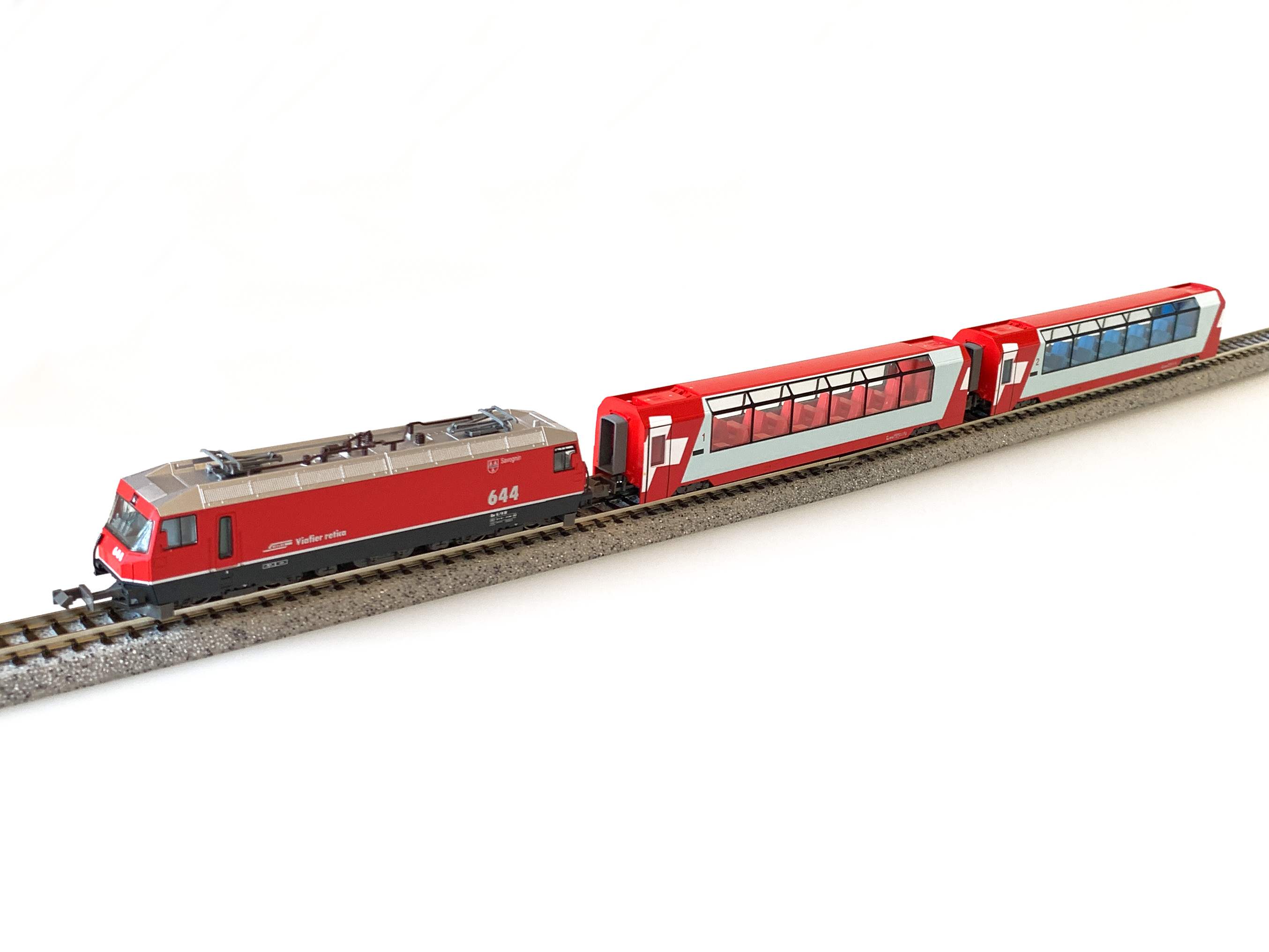 KATO/NOCH 7074063 Ge4/4 Ⅱ 646 BUGA Kato 7074063 Rhu00e4tische Bahn Ge4/4-II BUGA 646 (Glacier Express